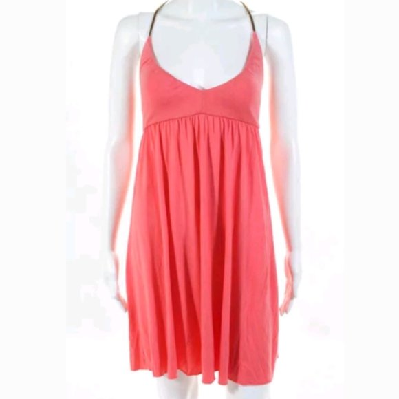 FREE PEOPLE MEDIUM PINK VNECK SPAGHETTI DRESS - Picture 2 of 7